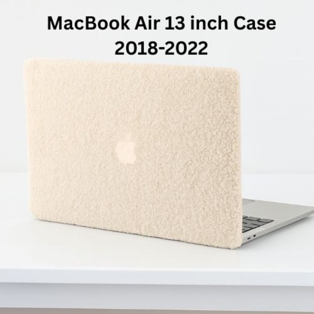 New Soft Fluffy Case Cover for MacBook Air 13" 2018-2022 Cream Cover